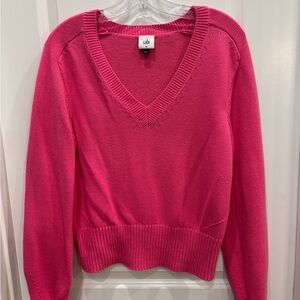 CAbi Hot Pink V-Neck Sweater